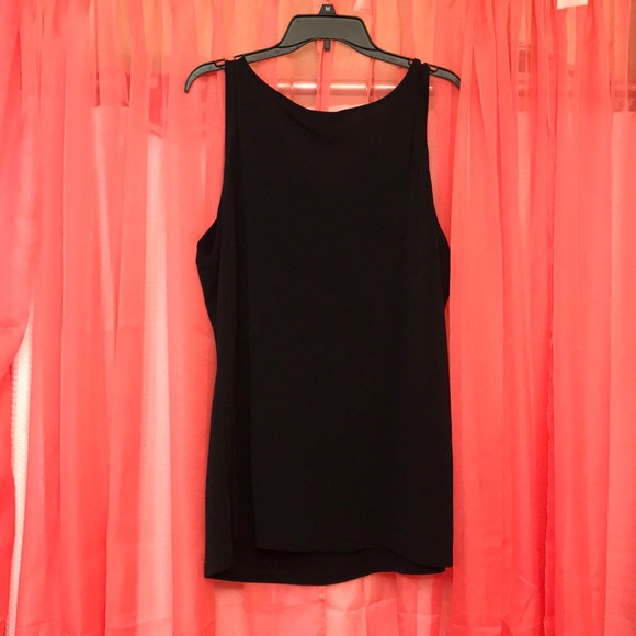 Black sleeveless polyester top - Picture 2 of 3